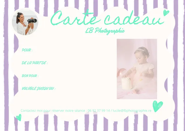 Aperçu de votre carte cadeau, modèle violet